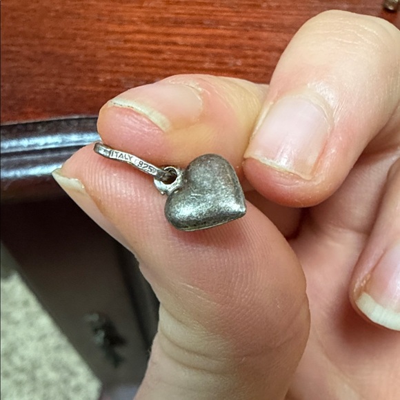 Vintage Jewelry - 925 Sterling Silver Vintage Heart Pendant